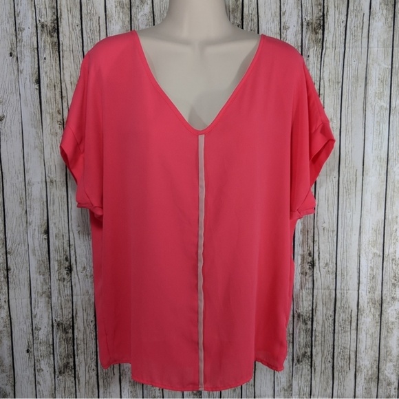Francesca's Collections Coral Dolman Top -… - Picture 4 of 6